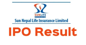sun nepal life insurance ipo result